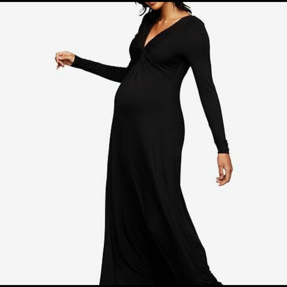 A Pea in the Pod twist front front maxi dress